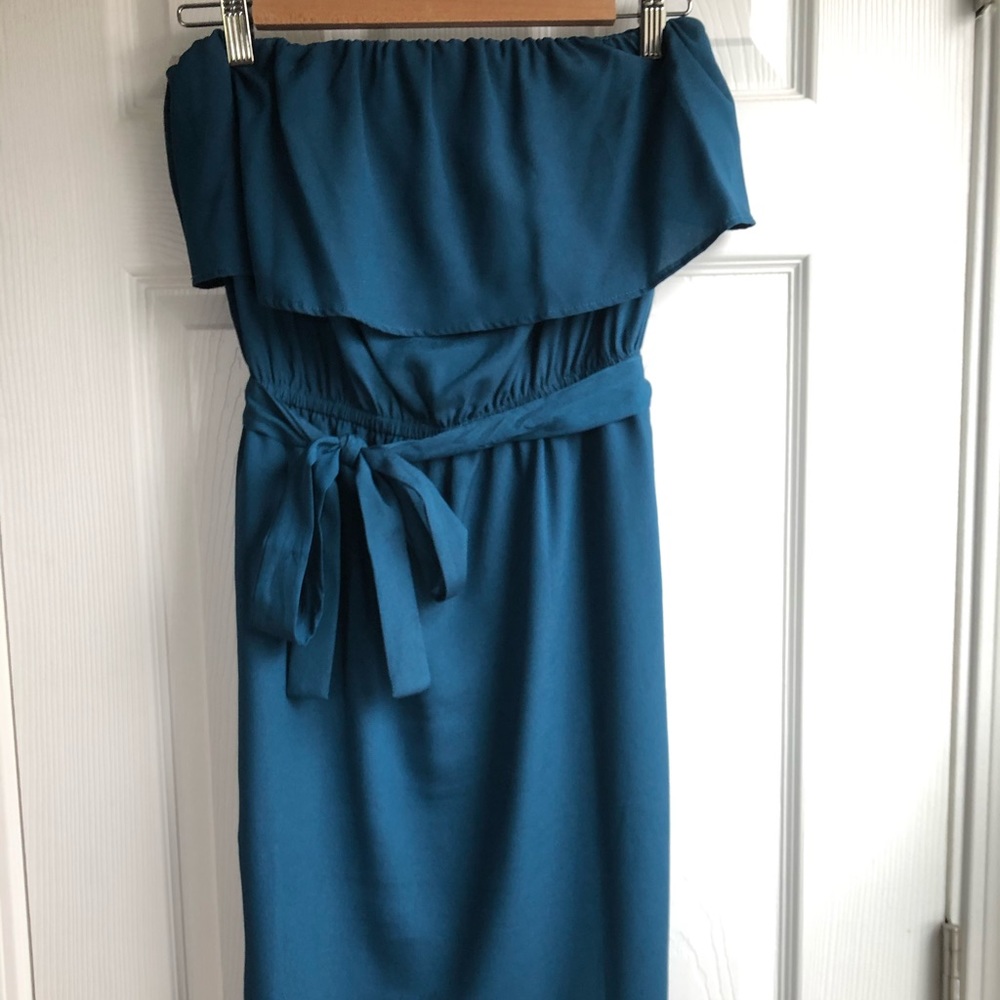 VeronicaM Teal sheath dress